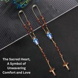 Our Lady of Grace Car Rosary – Simulated 8mm Plastic Pearl Beads with Gold tone Crucifx