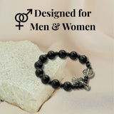 Saint Benedict Small Wrist Black Bracelet Wooden Beads Decade Rosary