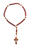 Mini Cherry Wood Beads Rosary for Prayer, Baptism and Favors