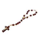 Our Lady of Guadalupe Car/Auto Rearview Mirror Wooden Beads Protection Rosary