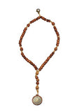 Saint Benedict Jatoba Wooden Beads Catholic Bracelet, 8.5 Inch.