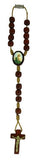 Saint Jude Rearview Mirror Car Rosary Prayer Beads, Made in Brazil - 7 Inch.