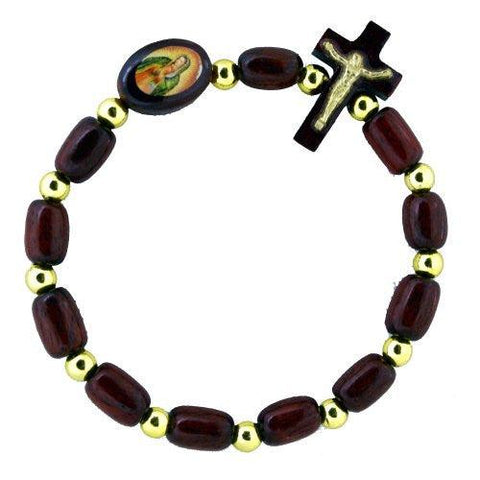 Decade Rosary Wooden Bracelet of Our Lady of Guadalupe - Decade Rosary Wooden Bracelet of Our Lady of Guadalupe