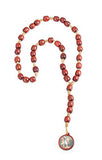 Saint Michael Cherry Wood Beads Prayer Chaplet with Wood Medallion