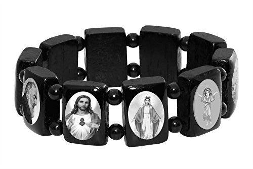 Catholic Saints Wooden Bracelet 