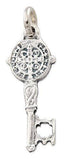 Lot of 12 pcs - Silver Tone Saint St. Benedict Key of Heaven Medal Pendant Charm - Lot of 12 pcs - Silver Tone Saint St. Benedict Key of Heaven Medal Pendant Charm
