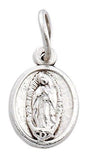 Lot of 12 pcs.  Divine Mercy with Our Lady of Guadalupe Silver Tone Medal Pendant Charm, 0.31"W x 0.55"L - Lot of 12 pcs.  Divine Mercy with Our Lady of Guadalupe Silver Tone Medal Pendant Charm, 0.31"W x 0.55"L
