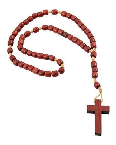 Cherry Wood Catholic Rosary Beads with Cross for Prayer - Cherry Wood Catholic Rosary Beads with Cross for Prayer