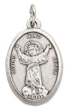 Lot of 12 pcs - Oxidized Silver Tone Divine Child Divino Niño Medal Pendant - 1 Inch - Lot of 12 pcs - Oxidized Silver Tone Divine Child Divino Niño Medal Pendant - 1 Inch