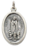 Lot of 12 pcs - Silver Tone Our Lady of Fatima/Pray for Us Medal Pendant - Lot of 12 pcs - Silver Tone Our Lady of Fatima/Pray for Us Medal Pendant