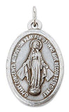 Lot of 12 pcs - Oxidized Silver Tone Oval Our Lady of Grace Miraculous Medal Pendant - 1 Inch - Lot of 12 pcs - Oxidized Silver Tone Oval Our Lady of Grace Miraculous Medal Pendant - 1 Inch