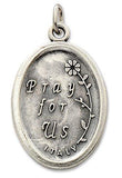 Lot of 12 pcs - Silver Tone Our Lady of Fatima/Pray for Us Medal Pendant - Lot of 12 pcs - Silver Tone Our Lady of Fatima/Pray for Us Medal Pendant
