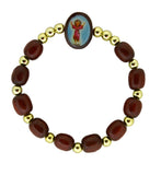 Divine Child Wooden Rosary Beads Decade Stretchable Bracelet. Pack of 3 units - Divine Child Wooden Rosary Beads Decade Stretchable Bracelet. Pack of 3 units