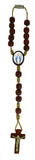 Our Lady of Grace Rearview Mirror Car Rosary Prayer Beads, Made in Brazil - 7 Inch.